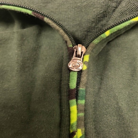 I am an Individual Jacket Mens Extra Large XL Green Camo Full Zip Cotton Blend - Picture 9 of 16